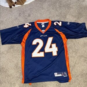 AUTHENTIC Bailey #24 Denver Broncos NFL Reebok Football Jersey L Men’s Length +2